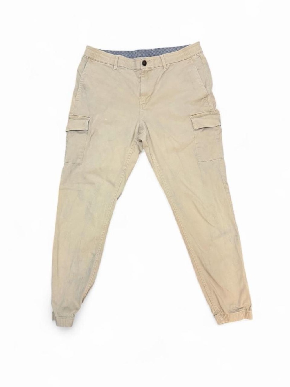Michael Kors Beige Cargo Jogger Pants Men’s Large Distressed Stained Utility